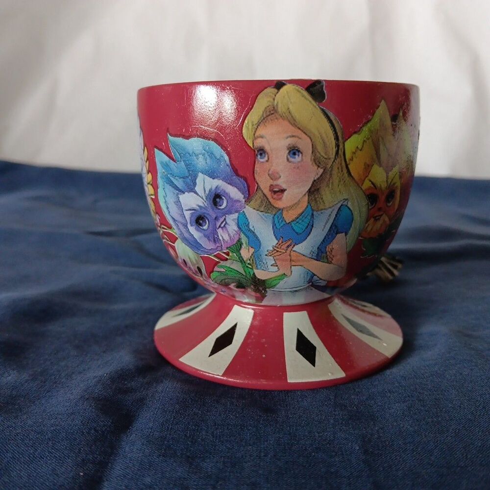 Disney Disney Parks Alice in Wonderland Hand Painted Teacup Ornament Decoupage - Picture 5 of 16